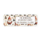 水彩クリスマスサンタクロース2-差出人住所 ラベル (正面)