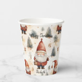 水彩クリスマスサンタクロース2 - 紙コップ (裏面)
