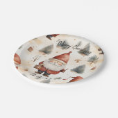 水彩クリスマスサンタクロース2 -紙プレート ペーパープレート (アングル)