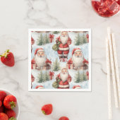 水彩クリスマスサンタクロース3 -紙 スタンダードカクテルナプキン (インサイチュ)