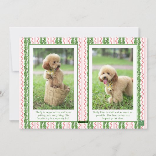 水彩クリスマスサンタドッグ写真 シーズンカード (裏面)