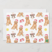 水彩クリスマスサンタドッグ写真 シーズンカード (裏面)