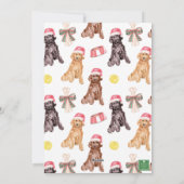 水彩クリスマスサンタドッグ シーズンカード (裏面)