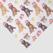 水彩クリスマスサンタドッグ 薄葉紙 (詳細)