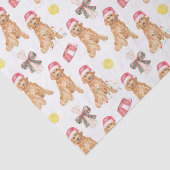 水彩クリスマスサンタドッグ 薄葉紙 (詳細)