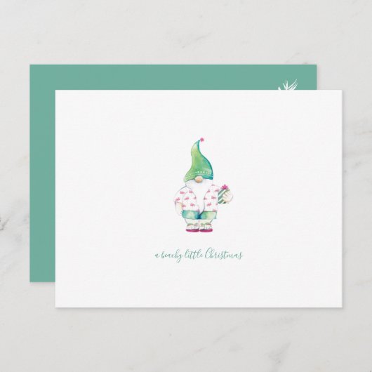 水彩クリスマスサンタハガキ シーズンポストカード (正面/裏面)