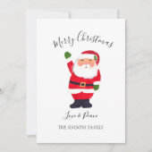 水彩クリスマスサンメリータと明るい シーズンカード (正面)