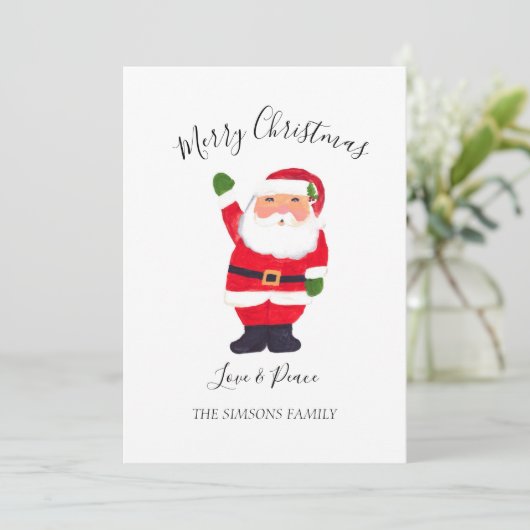 水彩クリスマスサンメリータと明るい シーズンカード (スタンド正面)