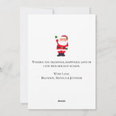 水彩クリスマスサンメリータと明るい シーズンカード (裏面)