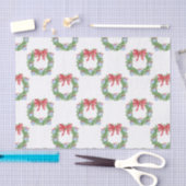 水彩クリスマスシノワズリーオーナメントリース 薄葉紙 (クラフト)