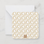 水彩クリスマスシャンパンバーカートエンクロージャ ノートカード (裏面)