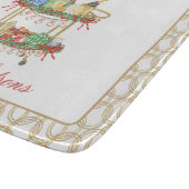 水彩クリスマスシャンパンバーカート カッティングボード (角)