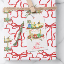 水彩クリスマスシャンパンバーカート