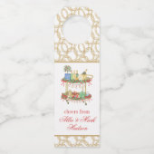 水彩クリスマスシャンパンバーカート ボトルネックタグ (正面)