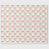 水彩クリスマスシャンパンバーカート ラッピングペーパー (フラット)