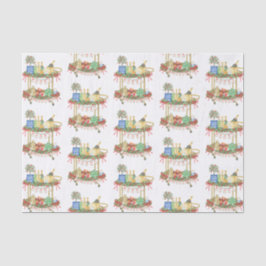 水彩クリスマスシャンパンバーカート 薄葉紙