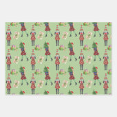 水彩クリスマスショッピングファッション女の子 ラッピングペーパーシート (正面3)