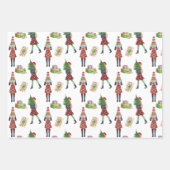 水彩クリスマスショッピングファッション女の子 ラッピングペーパーシート (正面2)