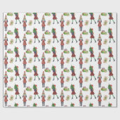 水彩クリスマスショッピングファッション女の子 ラッピングペーパー (フラット)
