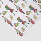 水彩クリスマスショッピングファッション女の子 薄葉紙 (詳細)