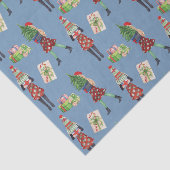 水彩クリスマスショッピングファッション女の子 薄葉紙 (詳細)