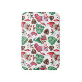 水彩クリスマスシンボル バスマット (正面縦)