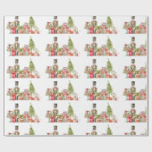 水彩クリスマスシーン  ラッピングペーパー (フラット)