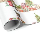 水彩クリスマスシーン  ラッピングペーパー (ロールコーナー)