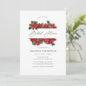 水彩クリスマスジオメトリックブライダルシャワー 招待状 (スタンド正面)