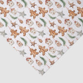 水彩クリスマスジンジャーブレッドをタイル 薄葉紙 (詳細)