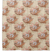 水彩クリスマスジンジャーブレッドパターン シャワーカーテン (正面)