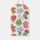水彩クリスマスジンジャーブレッドマンクッキー ギフトタグ (裏面)