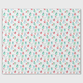 水彩クリスマスストリングラカラフルイト ラッピングペーパー (フラット)