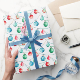 水彩クリスマスストリングラカラフルイト ラッピングペーパー