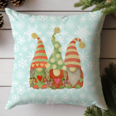 水彩クリスマススノーフレーク格言トリオ クッション