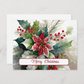 水彩クリスマススプレーカスタム シーズンカード (正面/裏面)