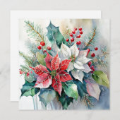 水彩クリスマススプレーカスタム シーズンカード (正面/裏面)