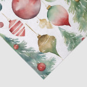 水彩クリスマスツリーとオーナメント抽象芸術 薄葉紙 (詳細)
