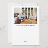 水彩クリスマスツリーの写真パーソナライズされた シーズンカード (裏面)