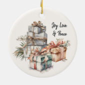 水彩クリスマスツリーオーナメント セラミックオーナメント (裏面)