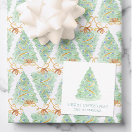 水彩クリスマスツリーグランミレニアル ノートカード