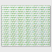 水彩クリスマスツリーグリーンホワイト ラッピングペーパー (フラット)