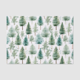 水彩クリスマスツリーパターン 薄葉紙