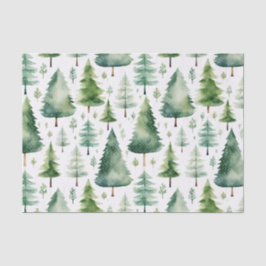 水彩クリスマスツリーパターン 薄葉紙
