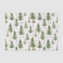 水彩クリスマスツリーパターン