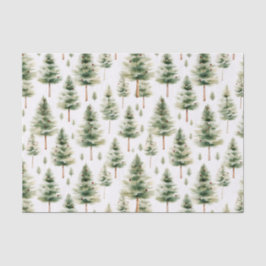 水彩クリスマスツリーパターン 薄葉紙