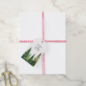 水彩クリスマスツリーフェスティバル結婚ズ ギフトタグ (より糸付き)