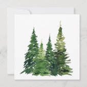 水彩クリスマスツリーフェスティバル結婚ズ セーブザデート (裏面)