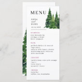 水彩クリスマスツリーフェスティバル結婚ズ メニュー (正面/裏面)