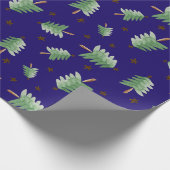 水彩クリスマスツリーラッピング紙 ラッピングペーパー (角)